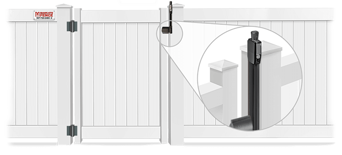 Vinyl fence gate latch - Magnalatch