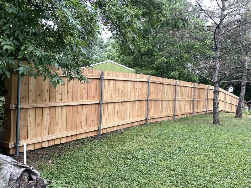 Privacy Fence Example in Mapleton Minnesota